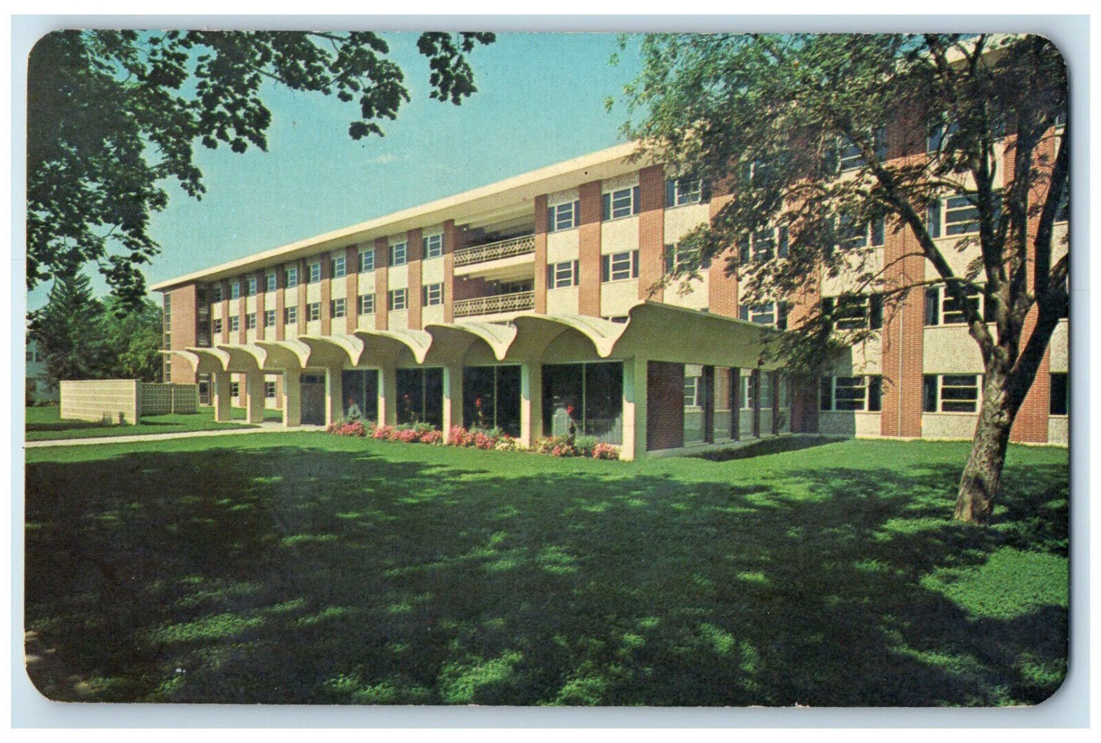 c1950s Women's Dormitory Knowles Hall Montana State University Missoula Postcard