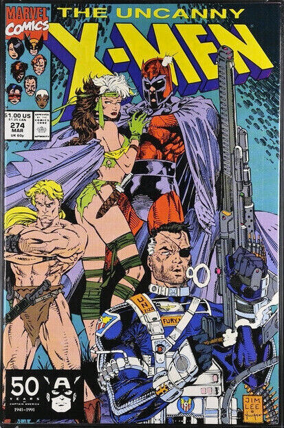 Uncanny X-Men 1991 274 Jim Lee Rogue Magneto Marvel Comics