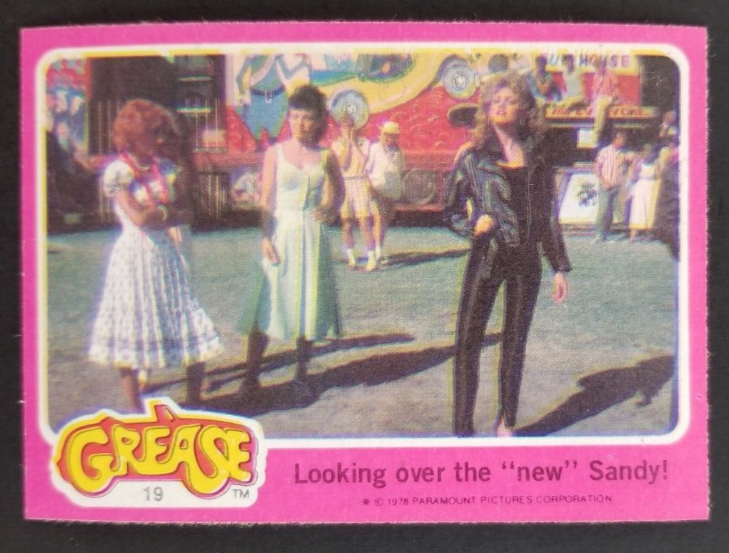 Grease 1976 Sandy's new look Movie Topps Card #19 (NM)