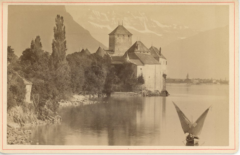 C. Marmillod, Switzerland, Château de Chillon vintage albumen print, cabinet card 