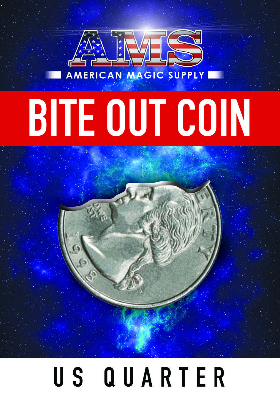 BITE OUT COIN - US QUARTER by AMERICAN MAGIC SUPPLY
