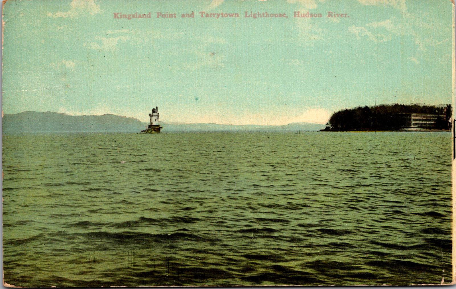 Vintage 1911 Kingsland Point Tarrytown Lighthouse Hudson New York NY Postcard 