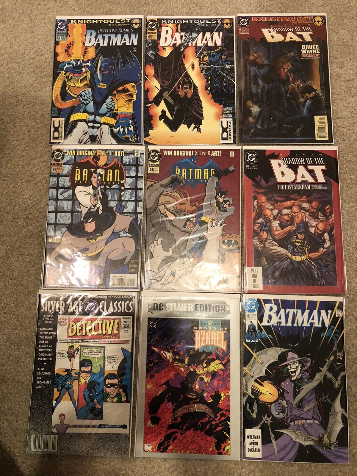 Batman Lot Of 17 DC Detective Comics Knightsquest, Shadow Of A Bat, KnightsEnd