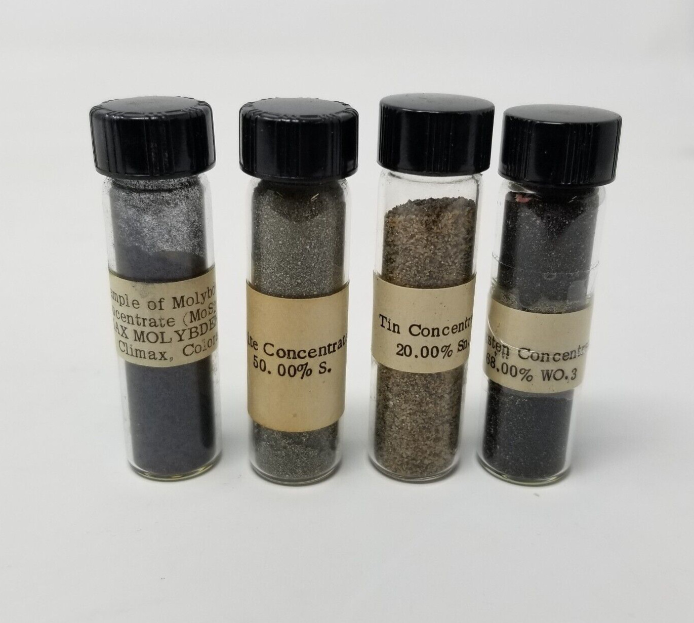 Mineral Samples Lot - Tin Tungsten Molybdenite Pyrite - Elements