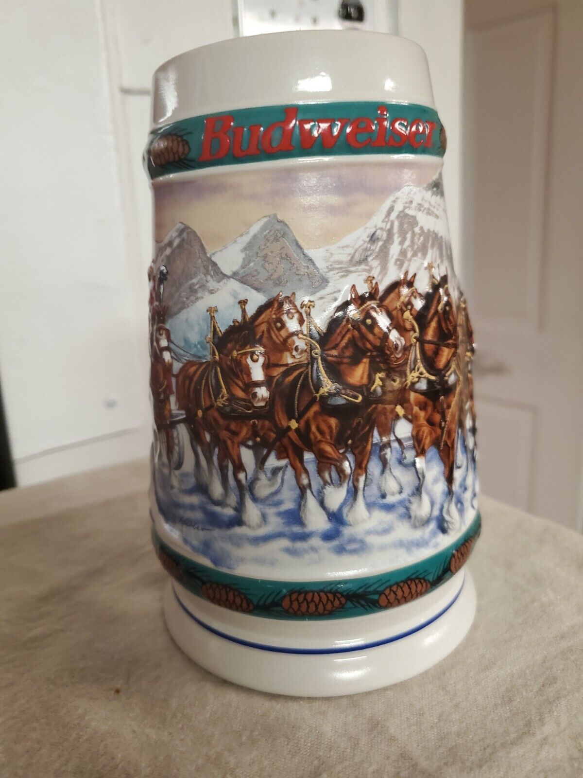 1993 Anhueser Busch Christmas Stein