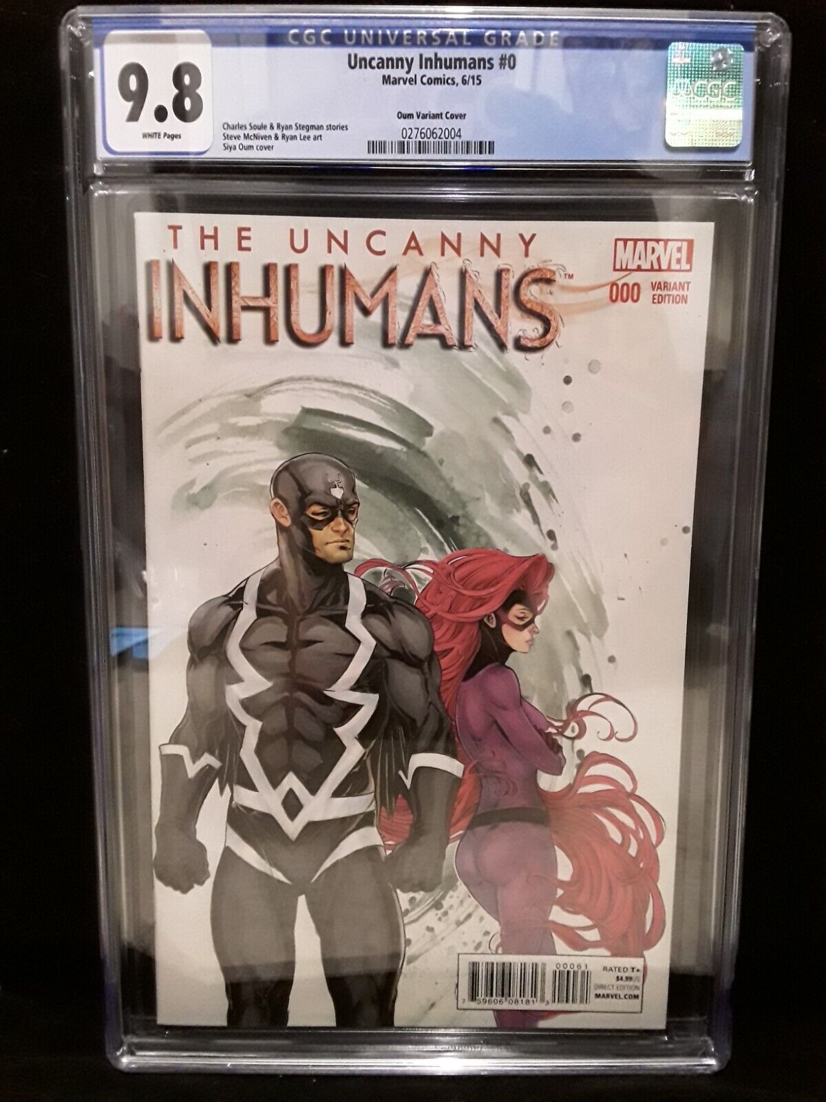 CGC 9.8 Uncanny Inhumans # 0 1:100 Siya Oum Variant NM/MT Black Bolt Medusa