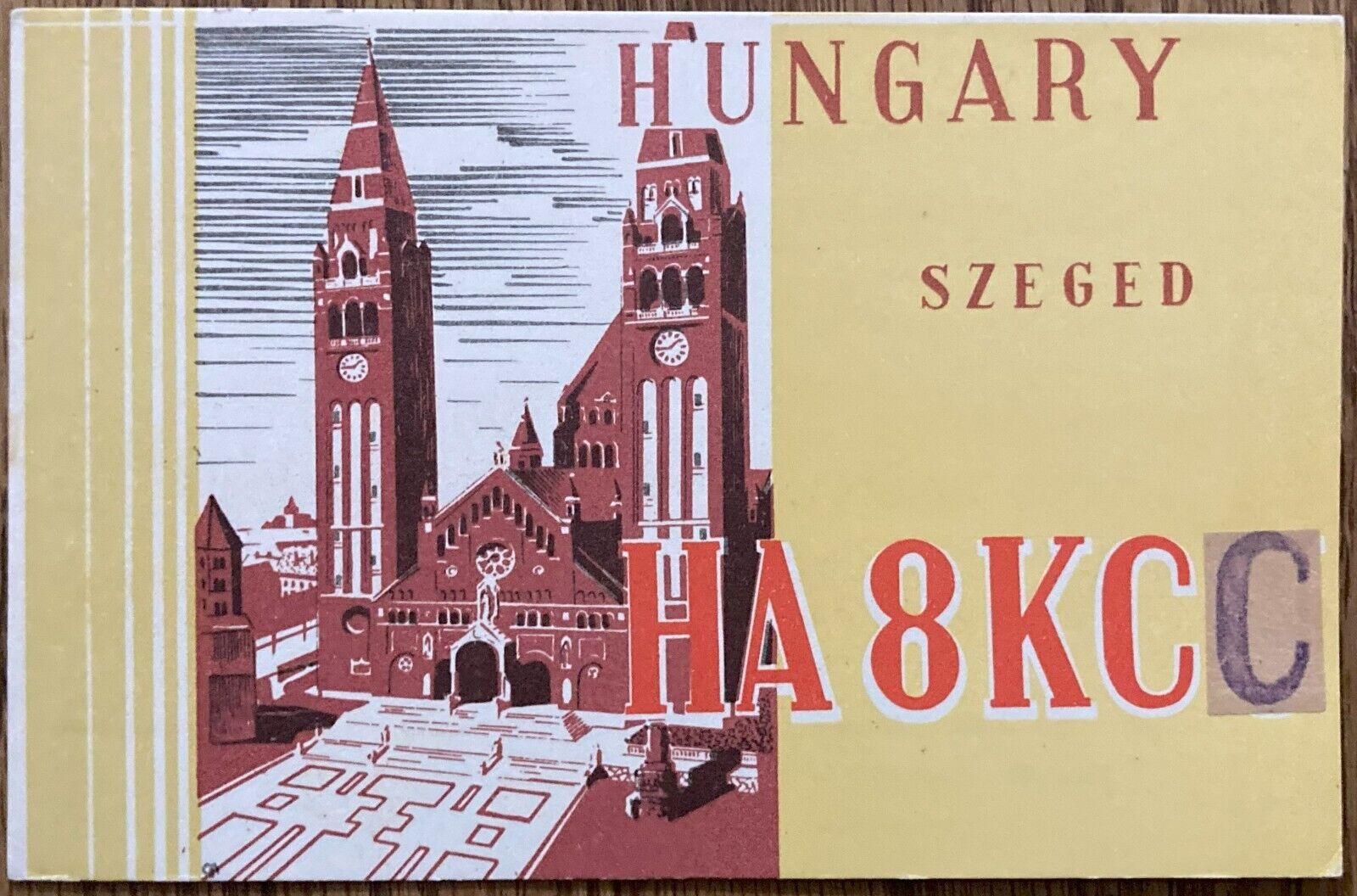 QSL Card - Szeged Hungary  HA8KCC 1966 Picture Postcard