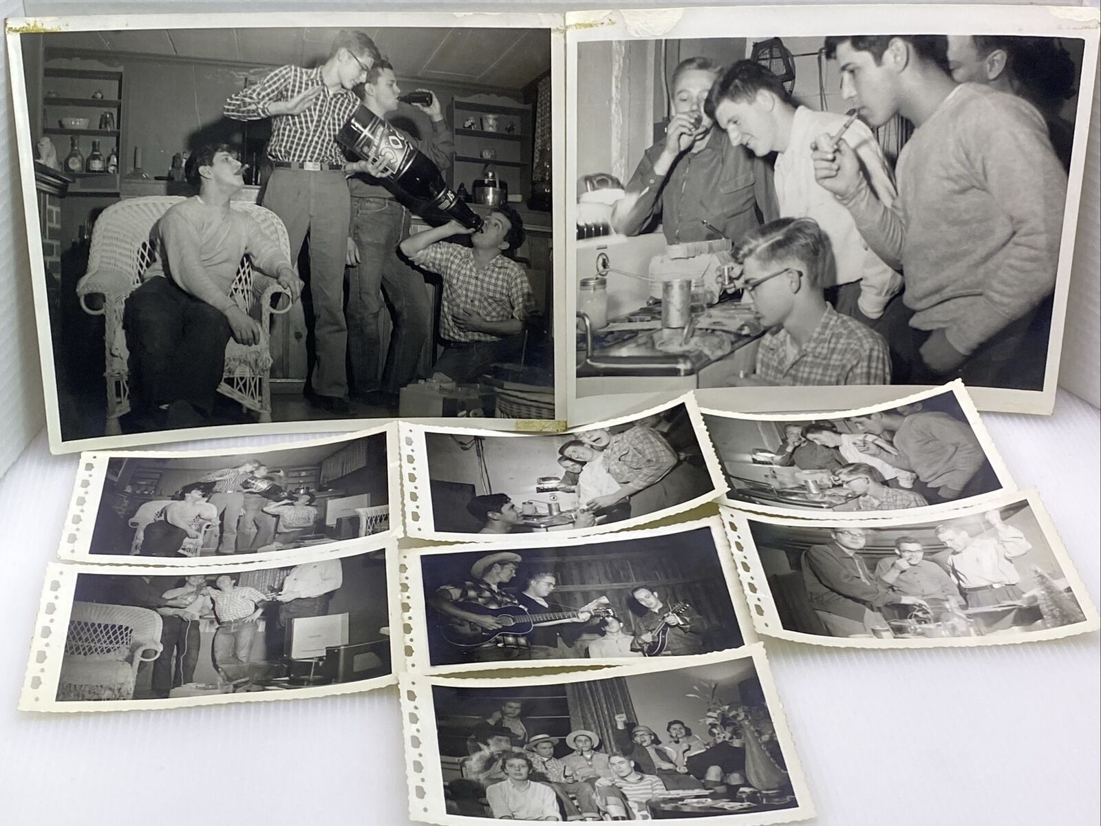 1950s Cleveland Ohio Bootlegging Moonshine Party Alcohol Booze Vtg Photographs