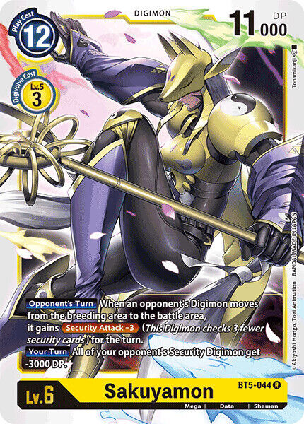 Digimon Card Game TCG (2020) BT5-044 Sakuyamon Rare (R)