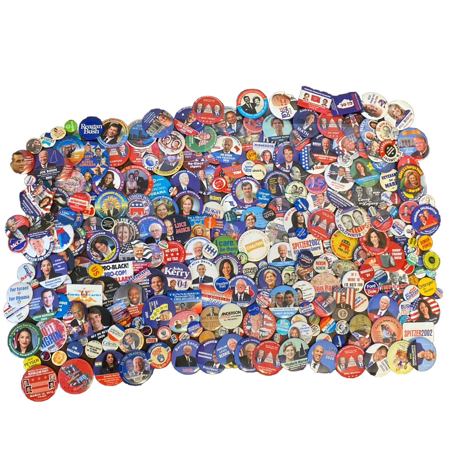 300 different Political Presidential & hopefuls candidates Button Dealer Lot