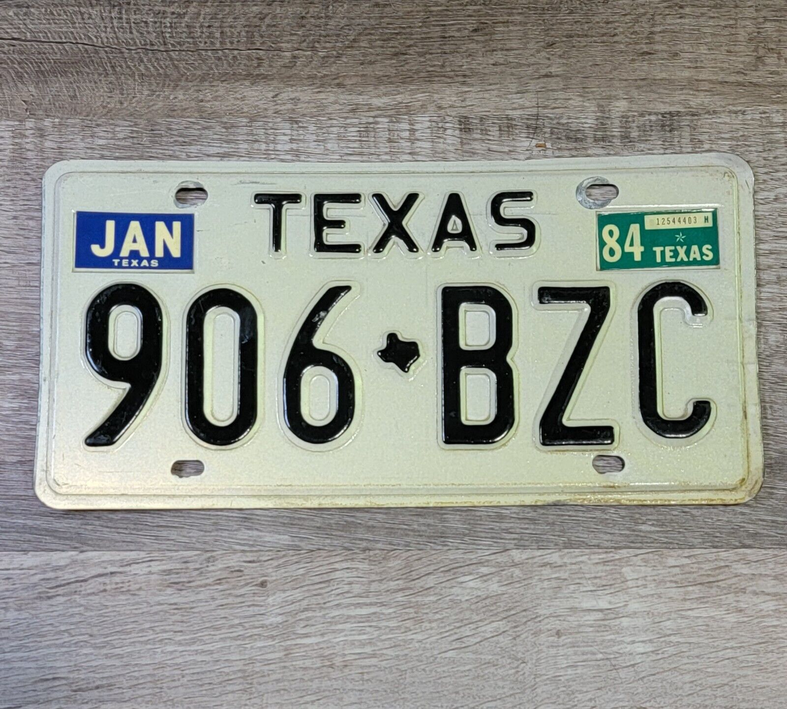 1994 Texas License Plate - JPF-08T  Canceled Expired