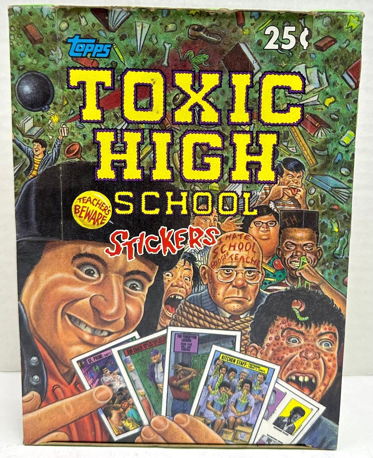 Toxic High School Vintage Sticker Trading Card Box 48 Packs Topps 1991