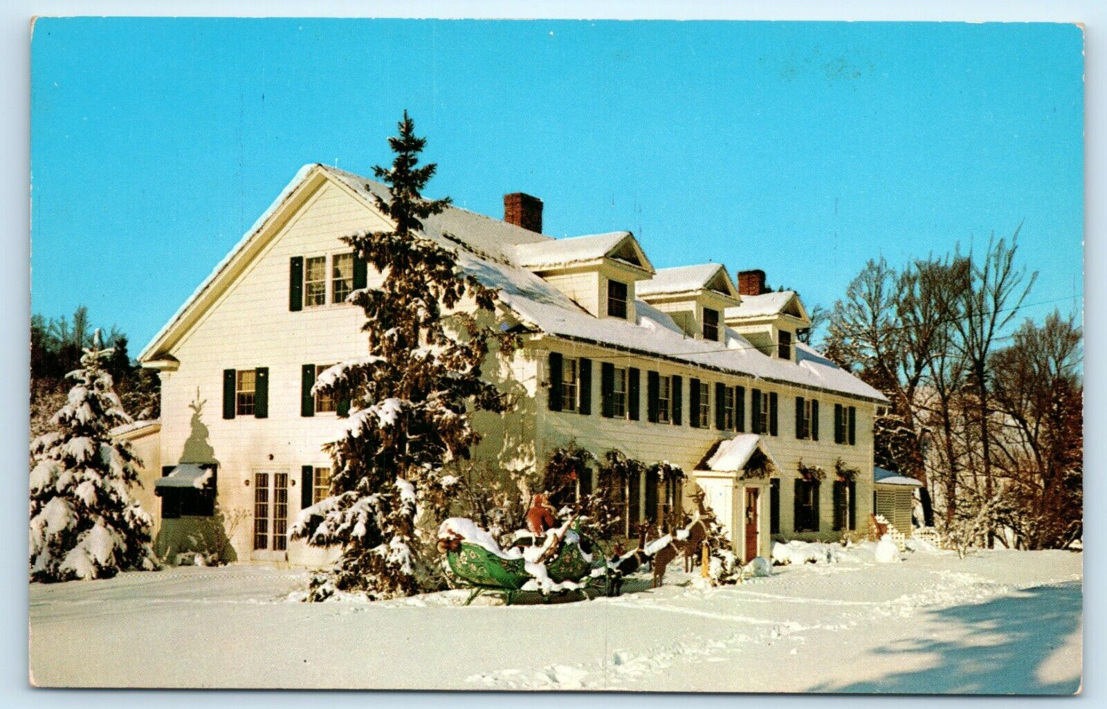POSTCARD The Dogteam Middlebury Vermont St Nick Dwells all Year Winter View