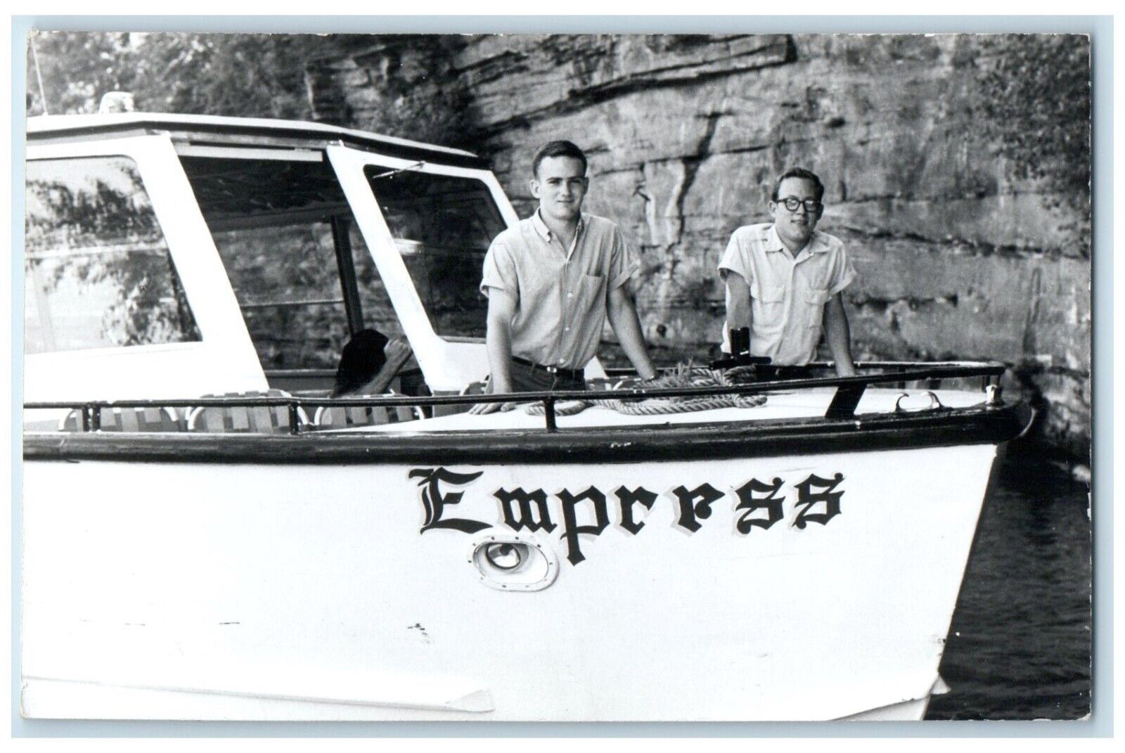 1963 Empress Boat Scene Wisconsin Dells Wisconsin WI RPPC Photo Vintage Postcard