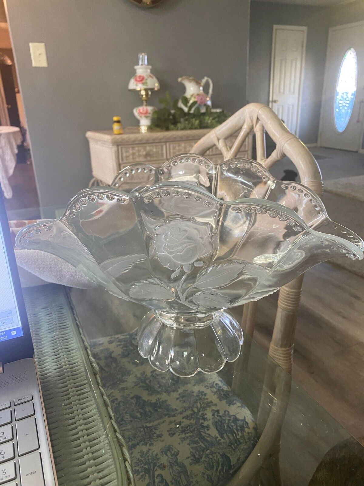 Vintage Imperlux Hand Cut Crystal Glass bowl