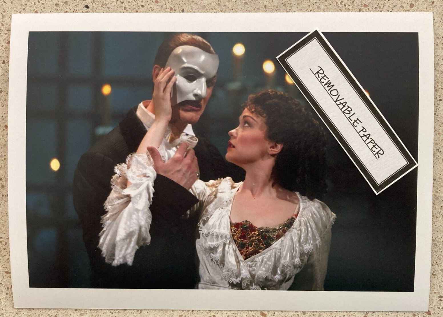 The Phantom of the Opera and Christine Daae Photo 5”X7”  Broadway Color Aug 2017