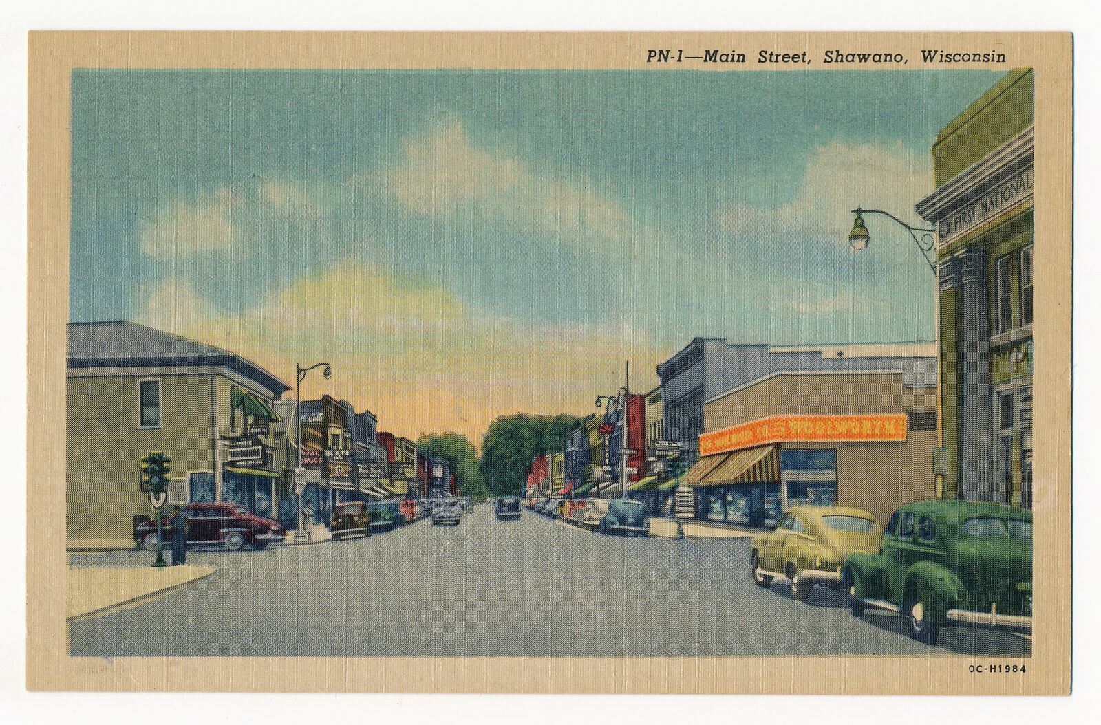 Main Street, Shawano, Wisconsin 1950\'s