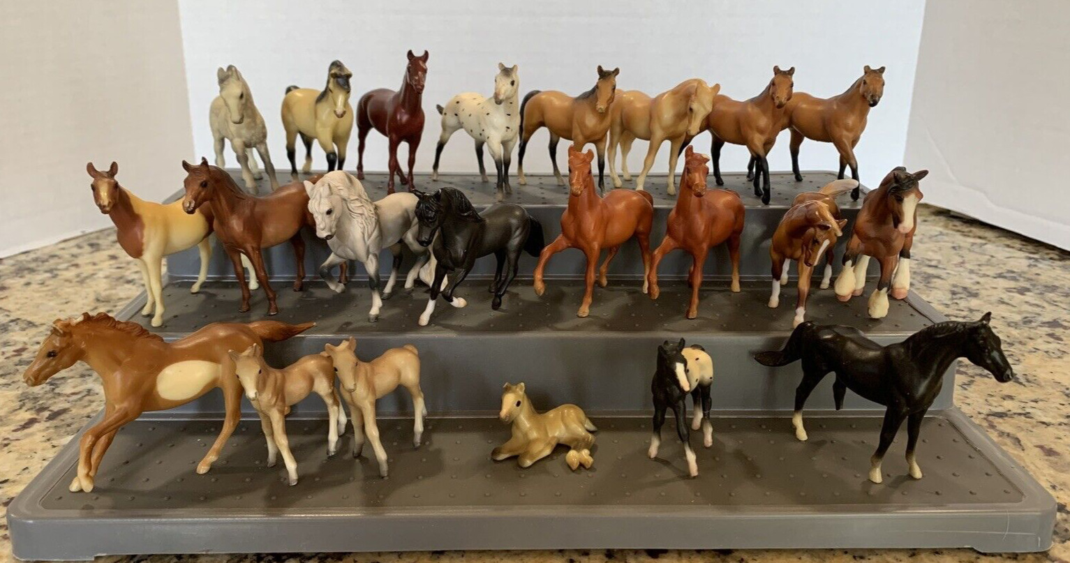 22 Vintage Stablemates Breyer Horses & Foals 90s LOT Unaltered Gently Used