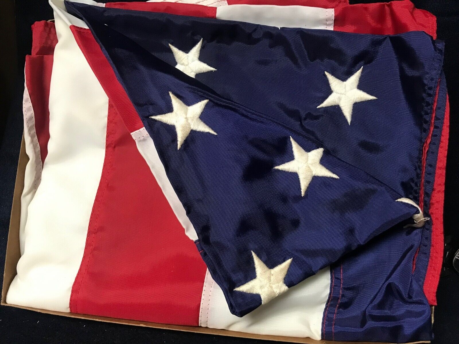Vintage Annin 4x6 ft American Flag Nylon Bunting USA With Original Box