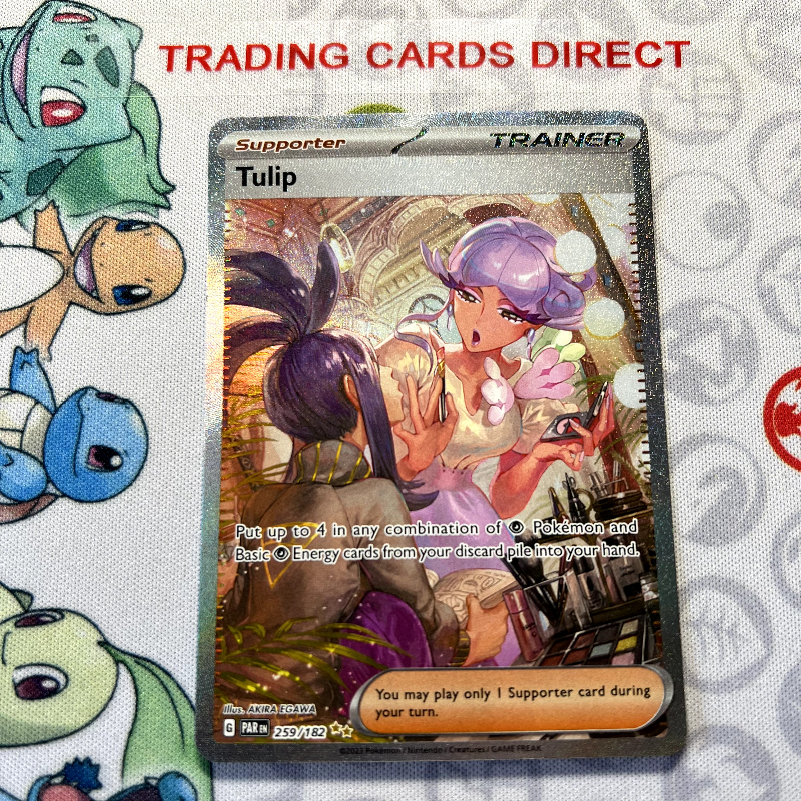 Tulip 259/182 Holo Special Illustration Rare S & V Paradox Rift Pokemon Card
