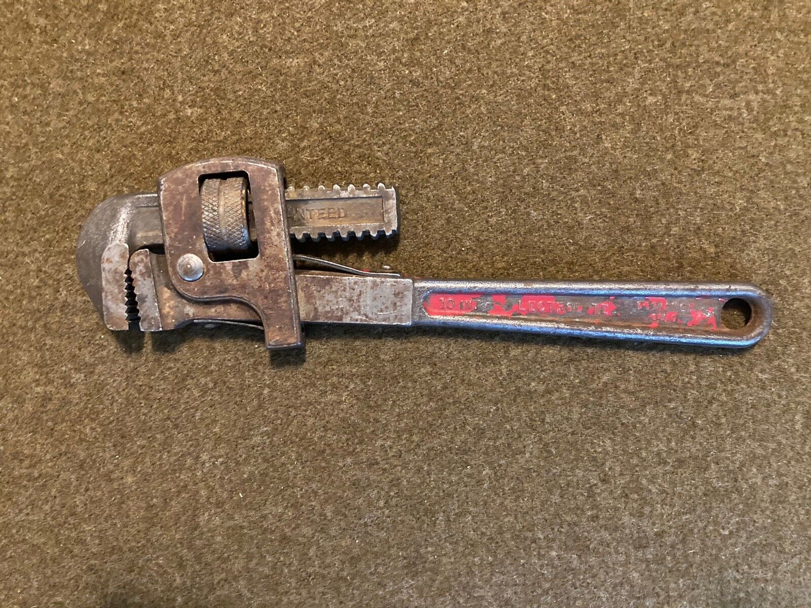 Vintage 10”  Lectrolite Pipe Wrench