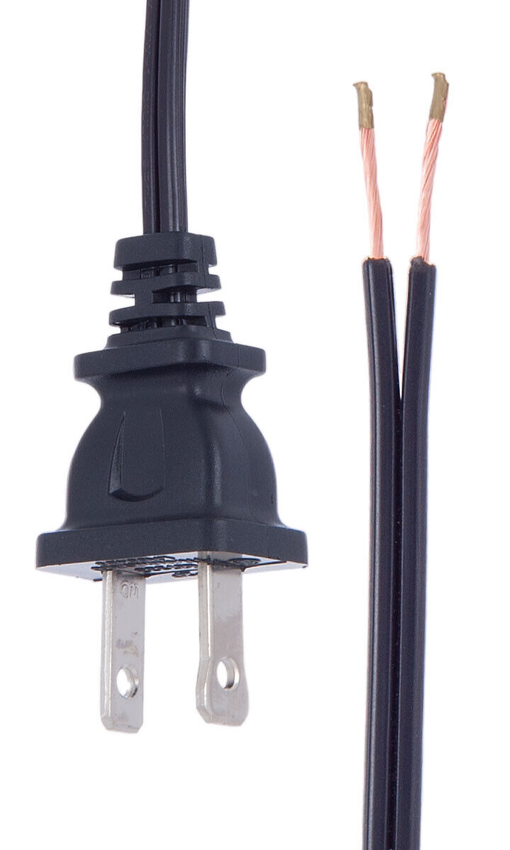 B&P Lamp Black, 18/2 Plastic Covered Lamp Cord Sets
