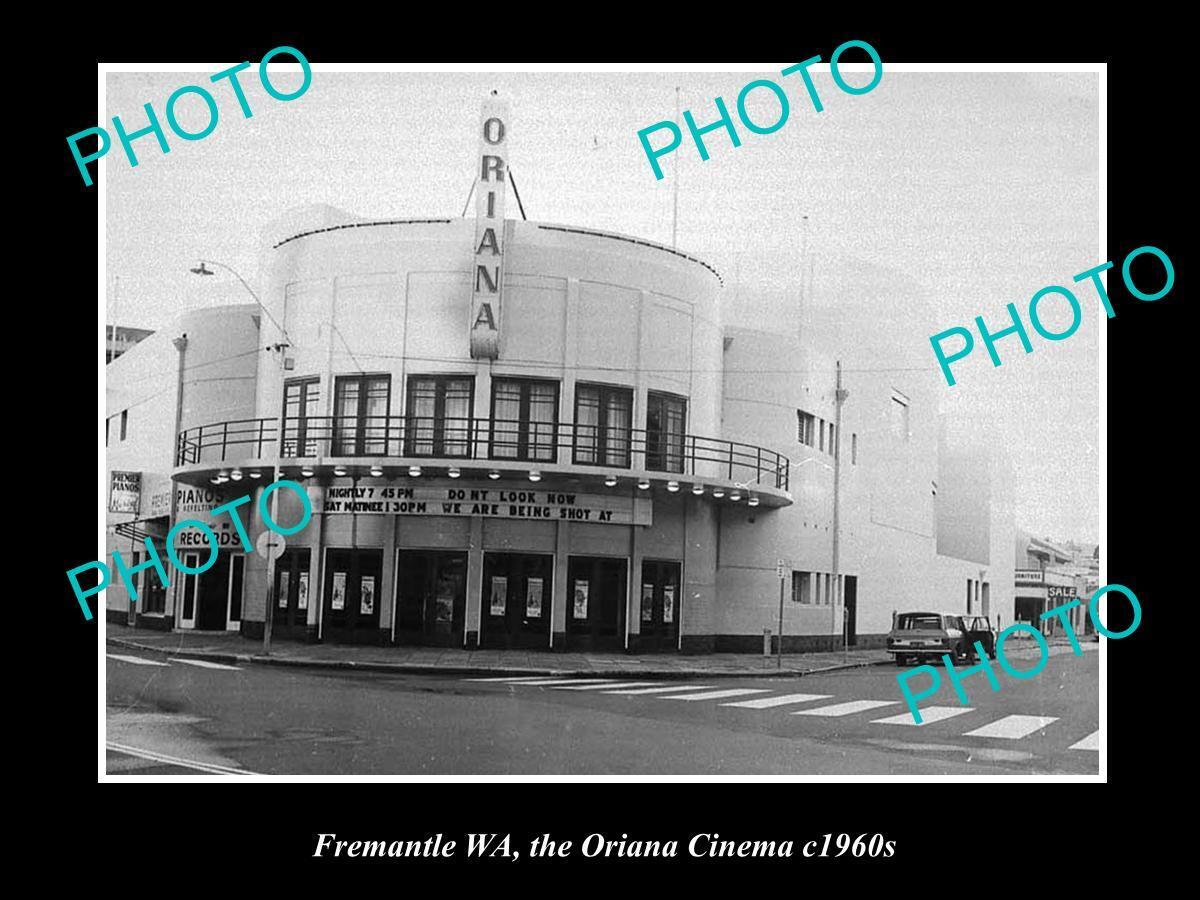 OLD LARGE HISTORIC PHOTO OF FREMANTLE WA VIEW OF THE ORIANA CIMENA c1960s