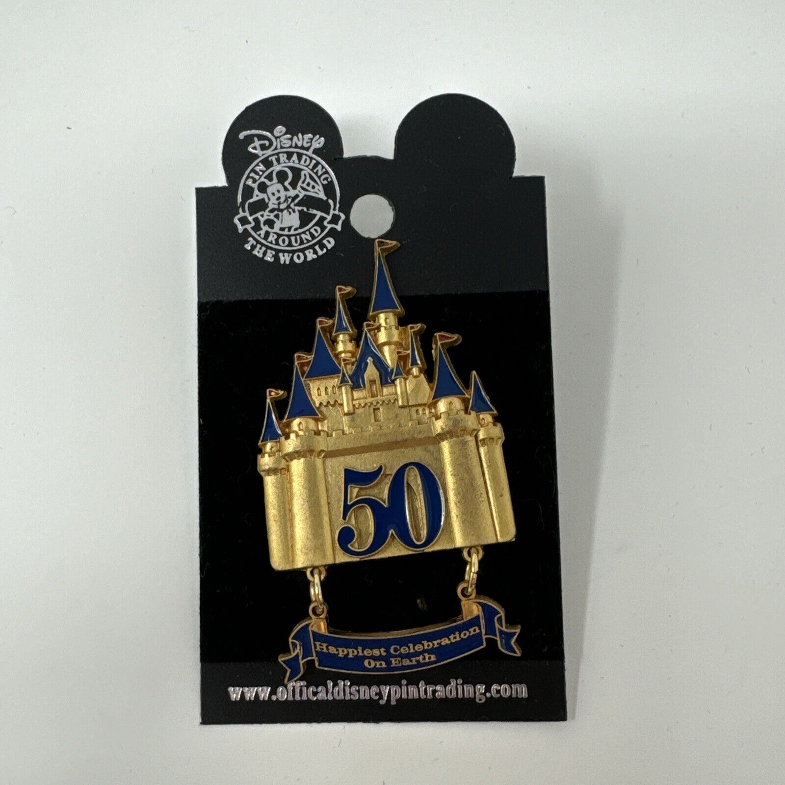2005 Disney Pin 50th Anniversary Castle Happiest Celebration on Earth Disneyland
