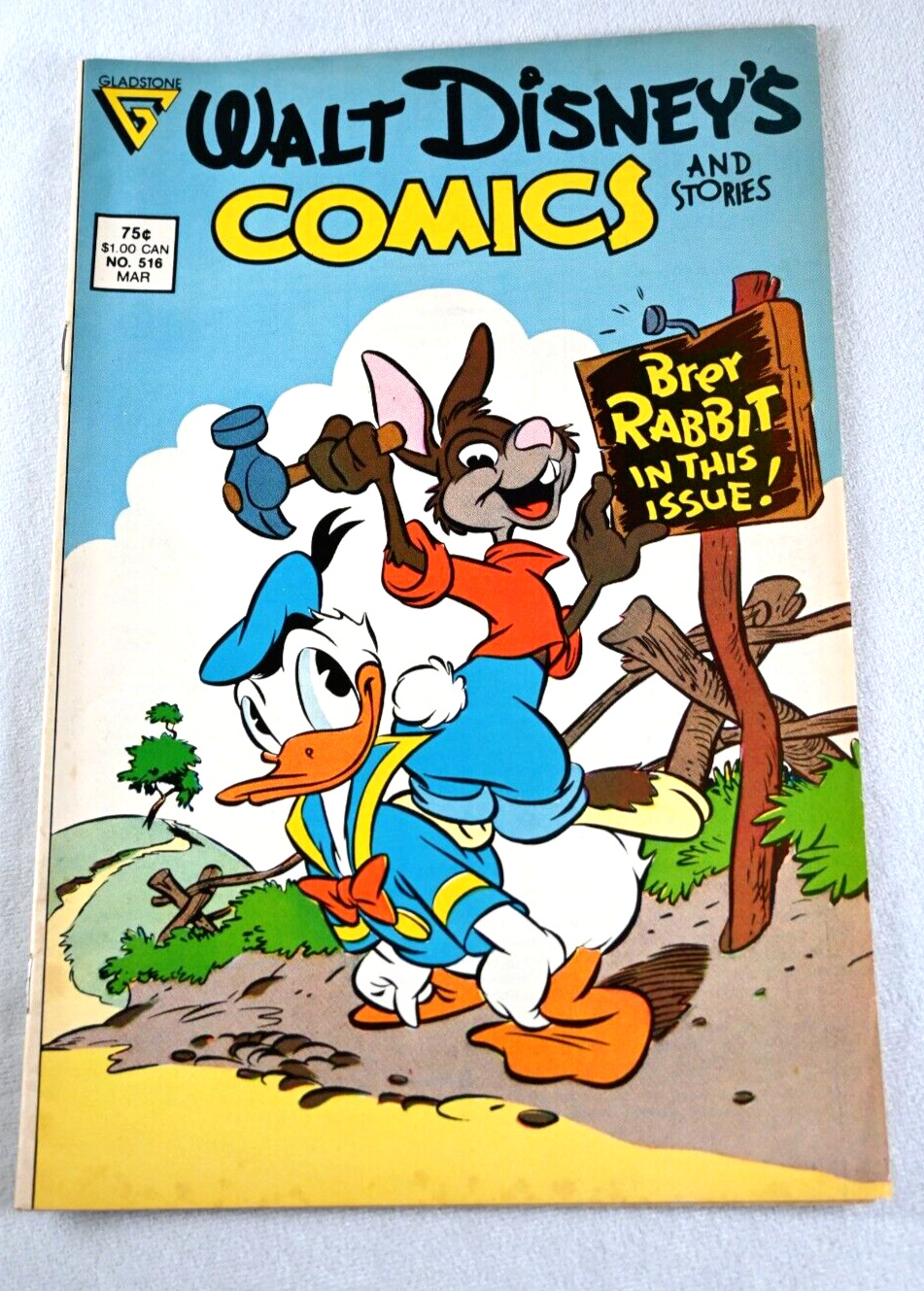 1987 Vtg Walt Disney BRER RABBIT Gladstone COMIC BOOK #516 March