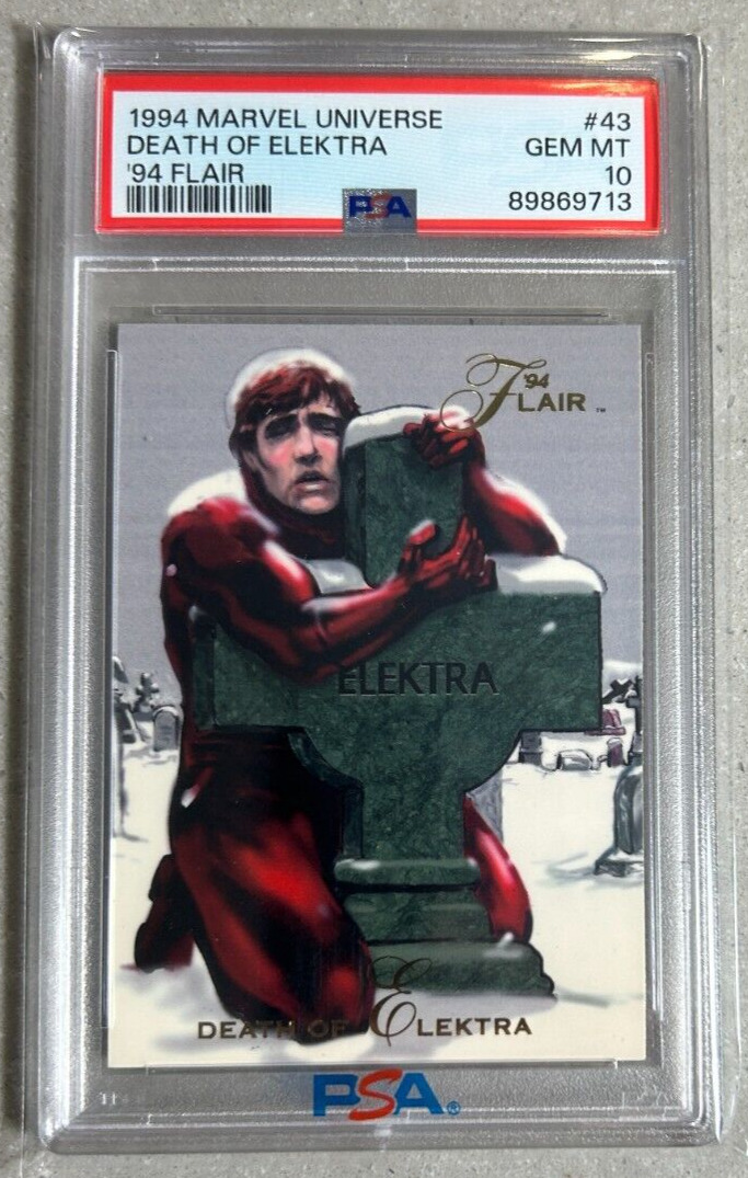 1994 Flair Marvel Universe Death of Elektra # 43 PSA 10 LOW POP 5 