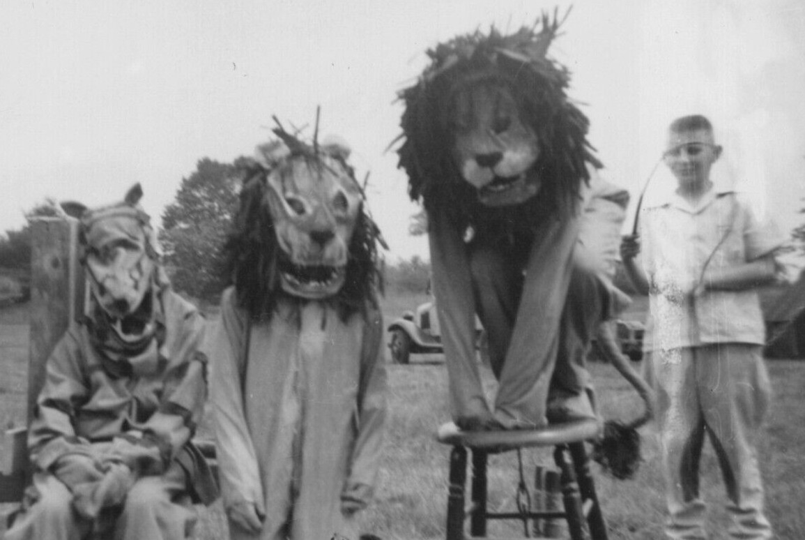 5D Photograph Kids Boys Lion Costume Zoo Circus Lion Tamer Great Costumes 1951