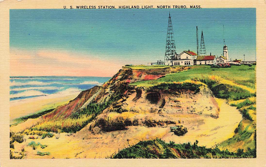 Postcard US Wireless Station Highland Light North Truro MA  P30