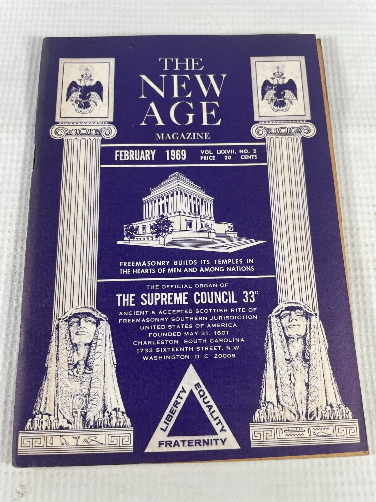 Vintage The New Age Magazine Feb 1969 Masonic Freemason Nobel Prize Masons