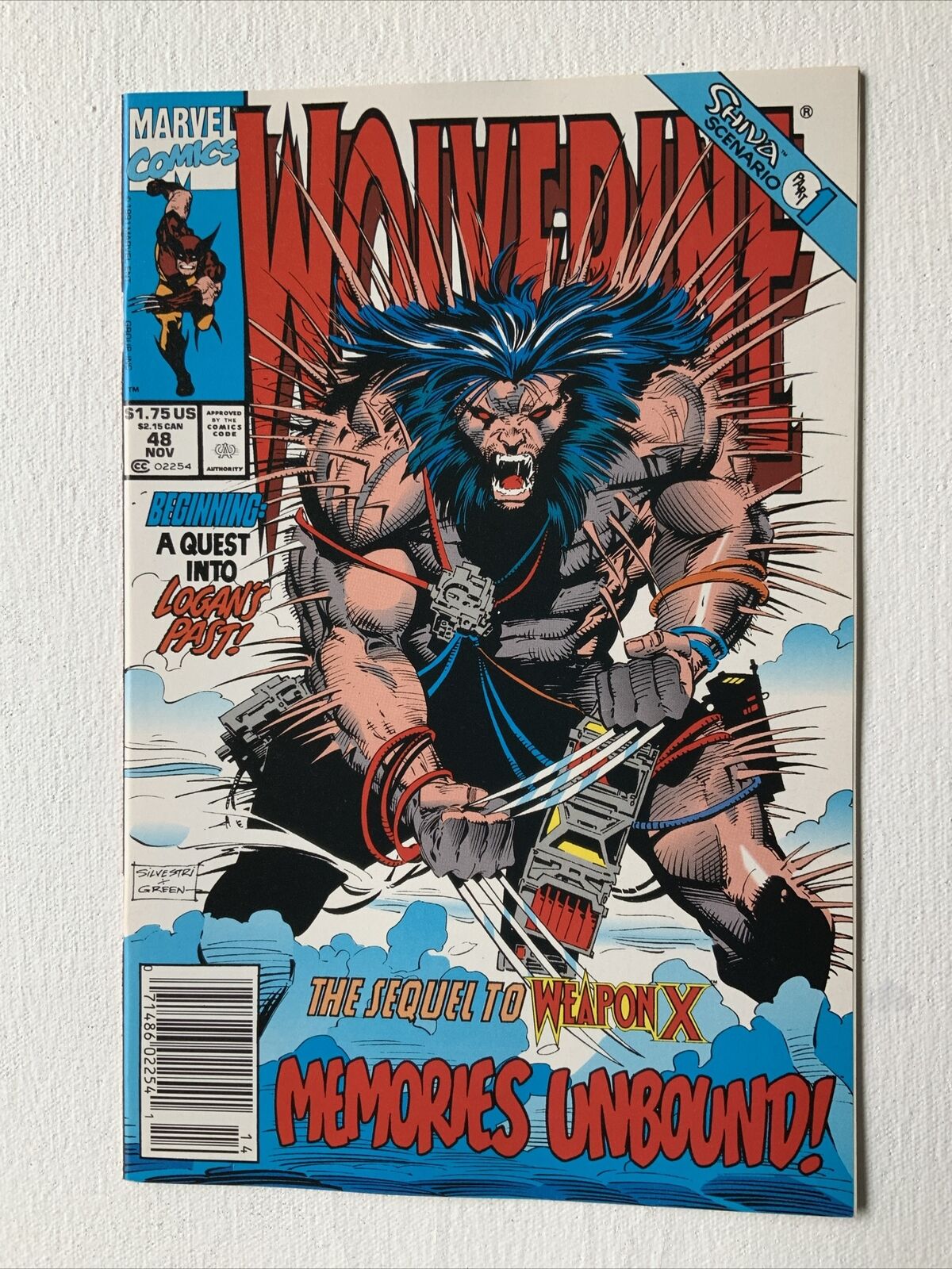 WOLVERINE #48 WEAPON-X Story Silvestri JUBILEE Marvel 1991 Newsstand NM/ NM+