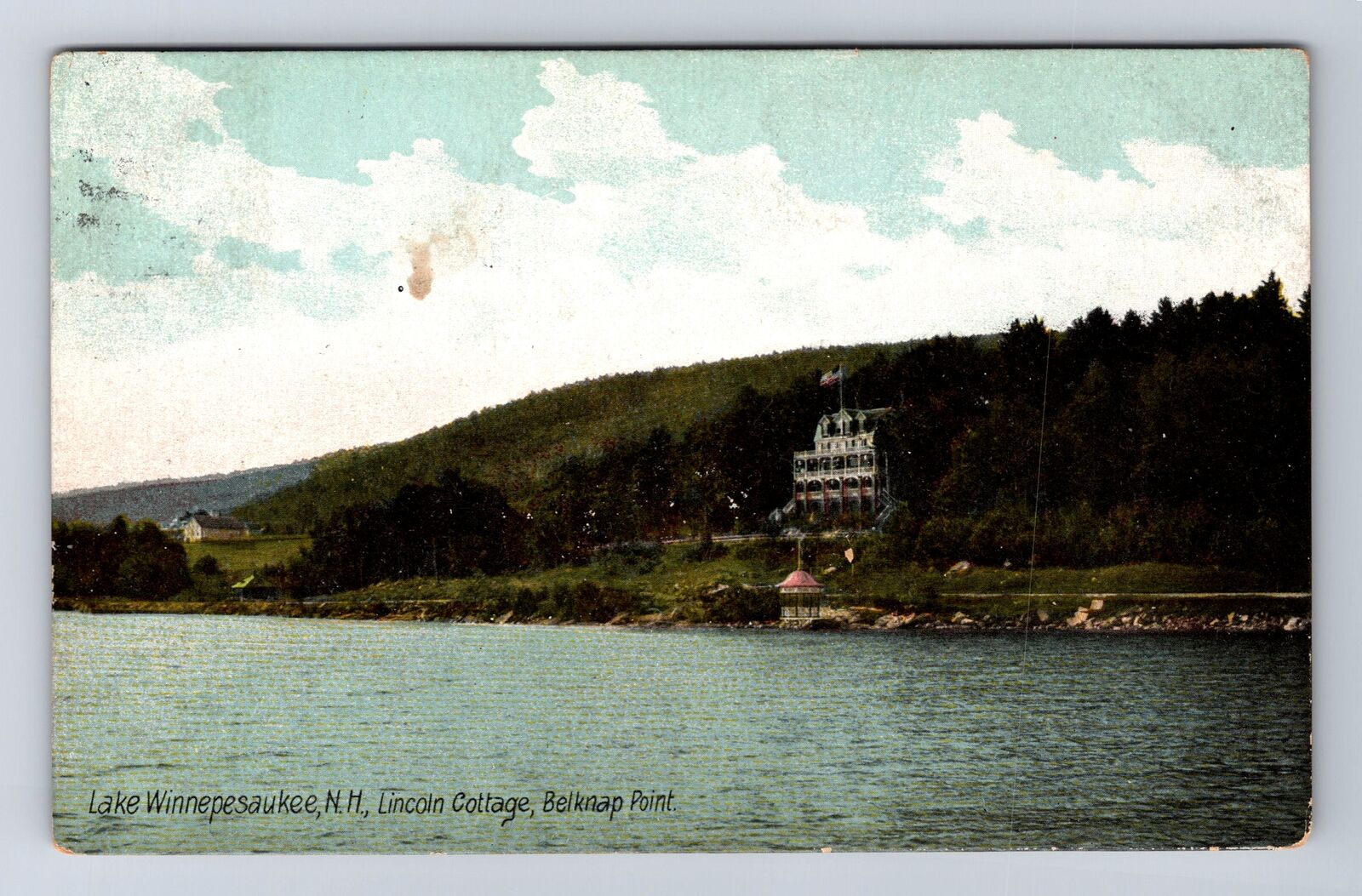 Lake Winnepesaukee NH-New Hampshire, Lincoln Cottage, Vintage c1907 Postcard