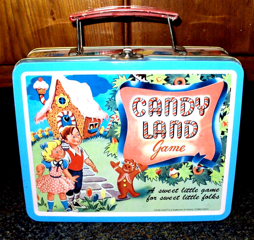 1998 Hasbro Candy Land Game Collectors Metal Tin Lunch Box Vintage
