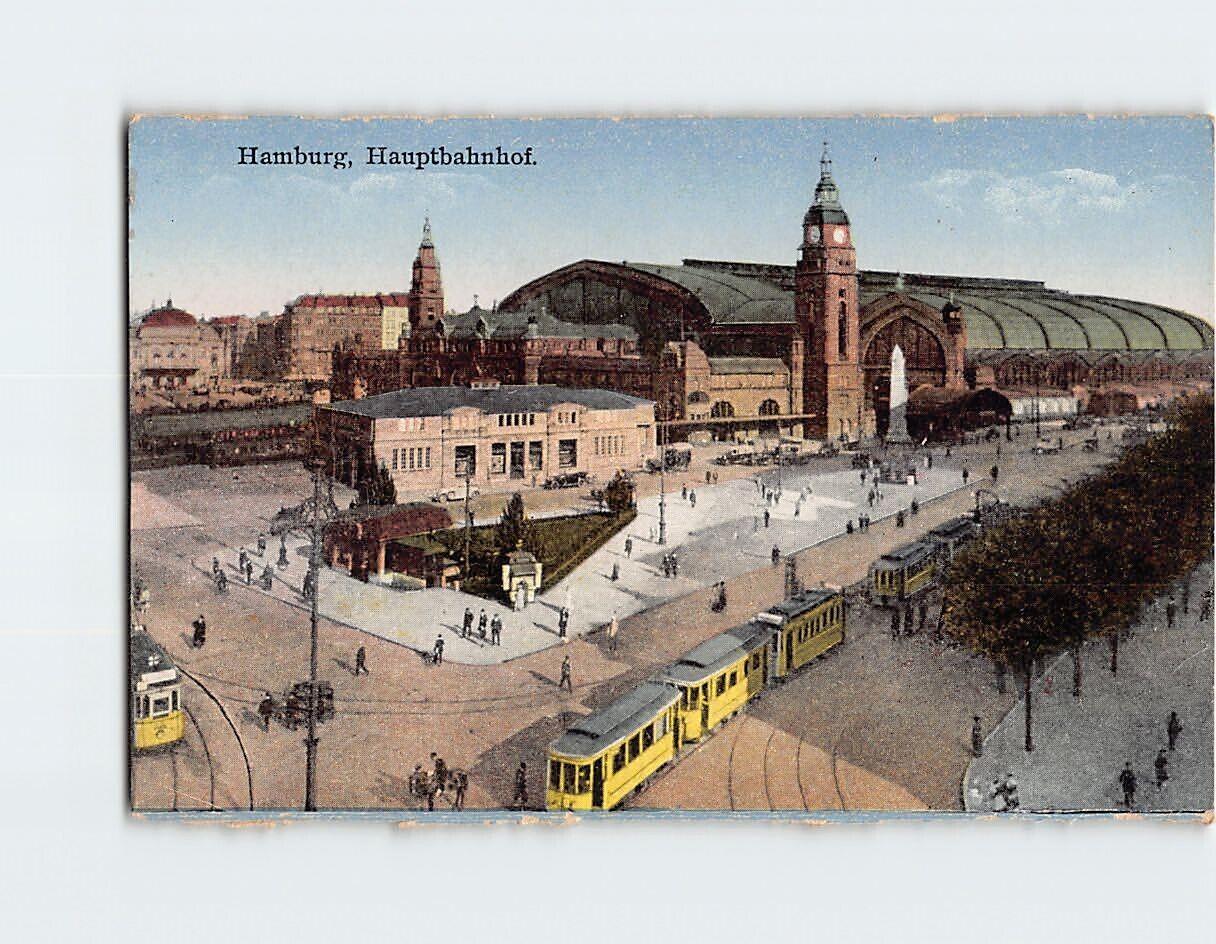Postcard Hauptbahnhof Hamburg Germany