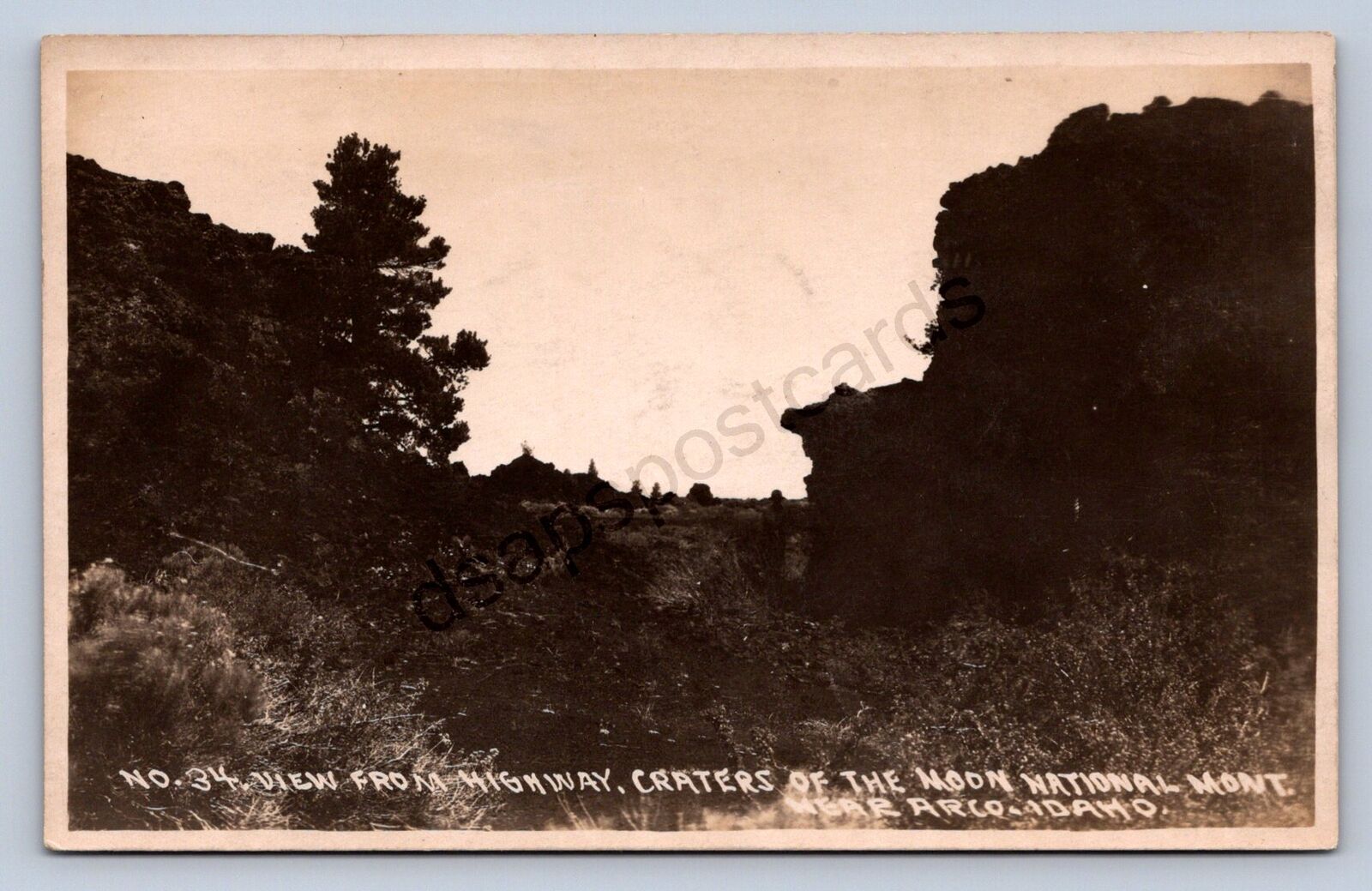 K4/ Craters of the Moon Idaho RPPC Postcard c1940s Arco View  193