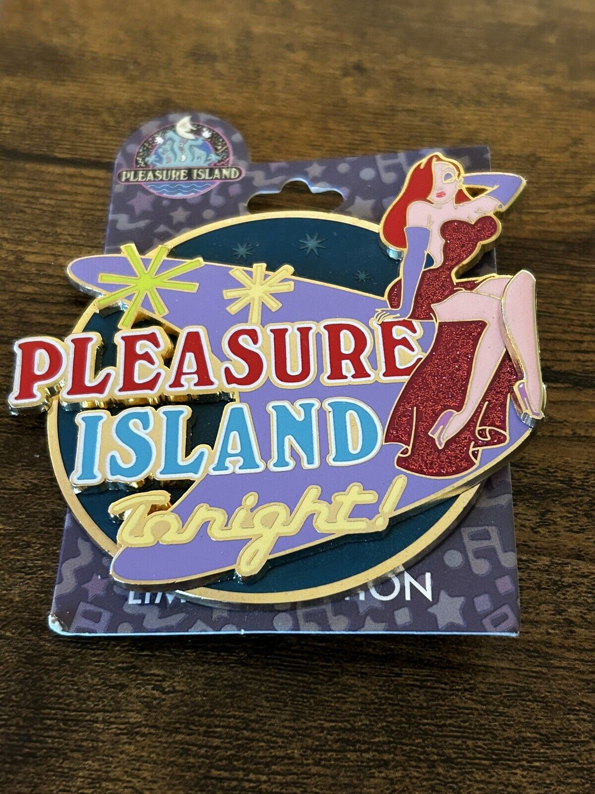 Pleasure Island Tonight Jessica Rabbit Disney Jumbo Pin RARE Imagineer Exclusive