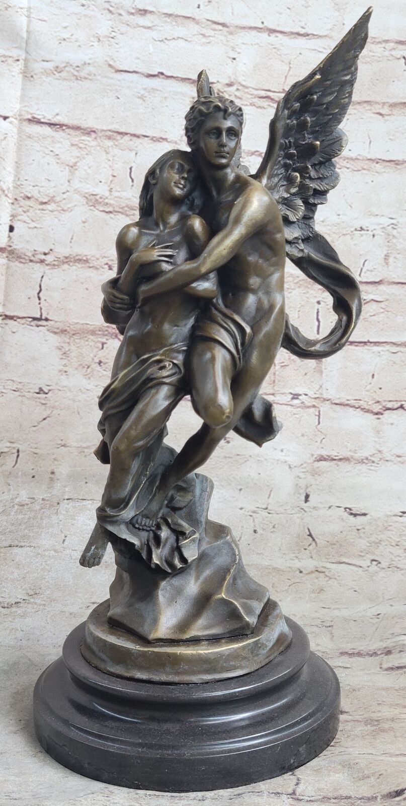 Cupid Eros and Psyche Greek Mythology Lovers Flirtation Bronze Statue SALE Deal