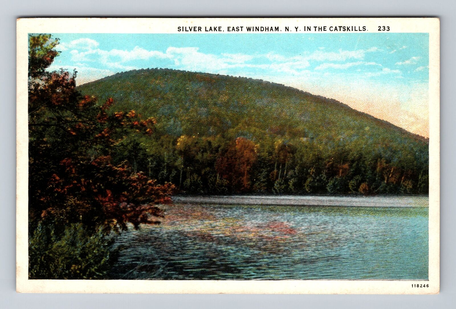 East Windham NY-New York, Panoramic View Silver Lake, Catskills Vintage Postcard