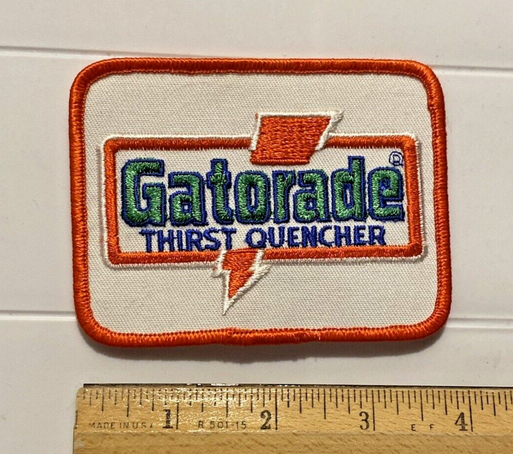 Vintage Gatorade Thirst Quencher Sports Drink Lightning Bolt Logo Souvenir Patch