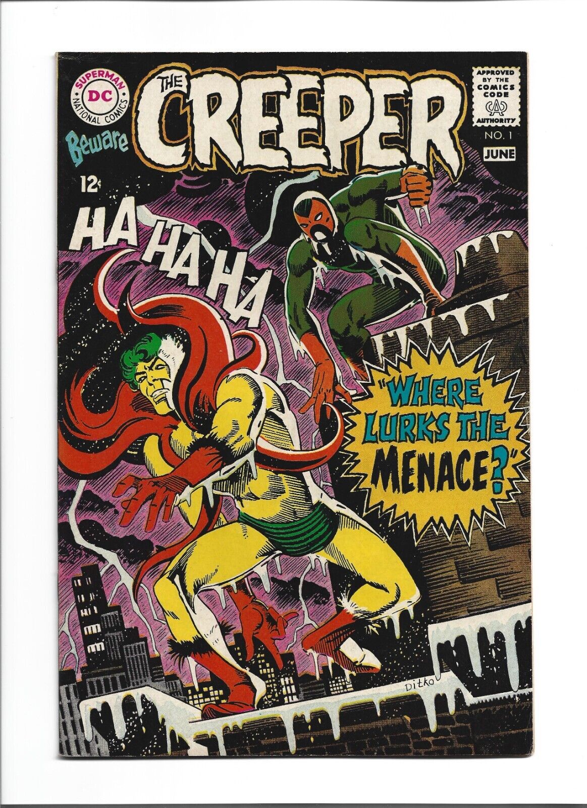 Beware The Creeper #1 (May-June 1968, DC) VF- (7.5) Ditko Art 