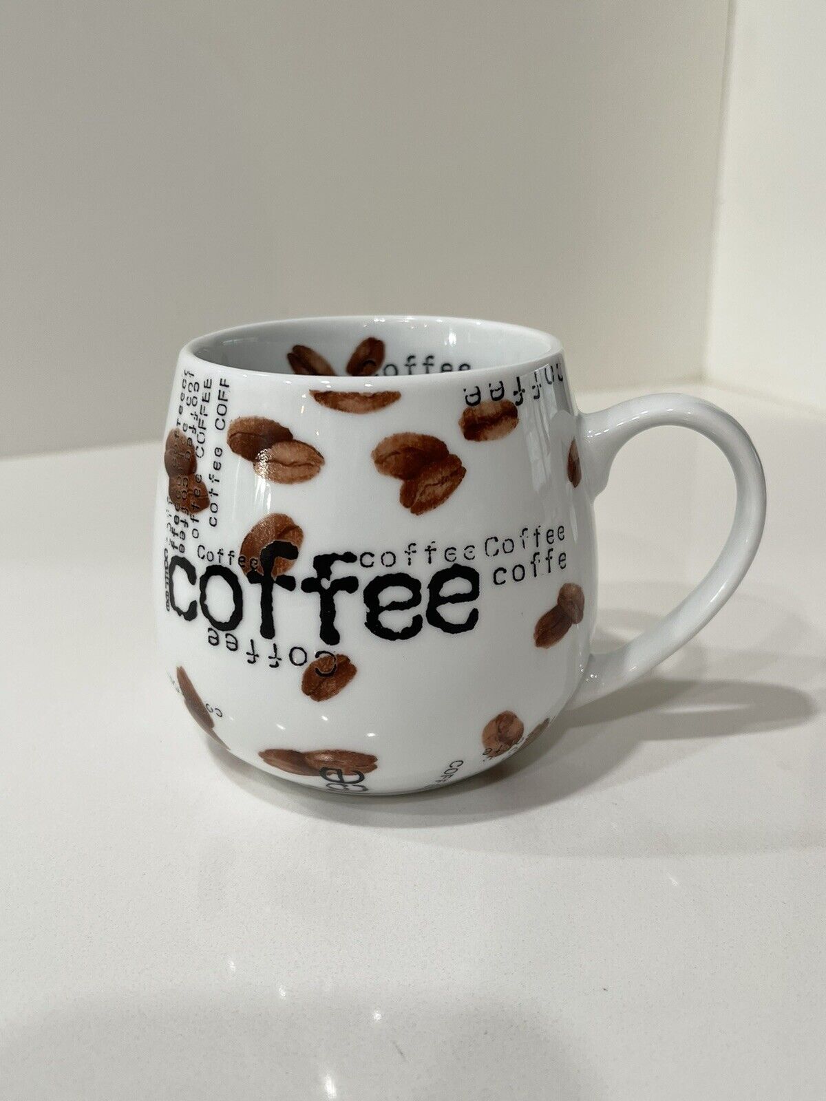 KONITZ Rare Artistic Coffee 12 Oz Mug Coffee Bean Design Fax German