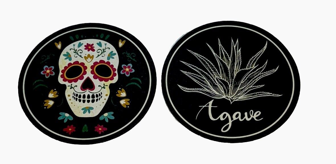 MSC Cruise Hola Taco Day Of The Dead Skull Beer Coasters Agave X2 NEW