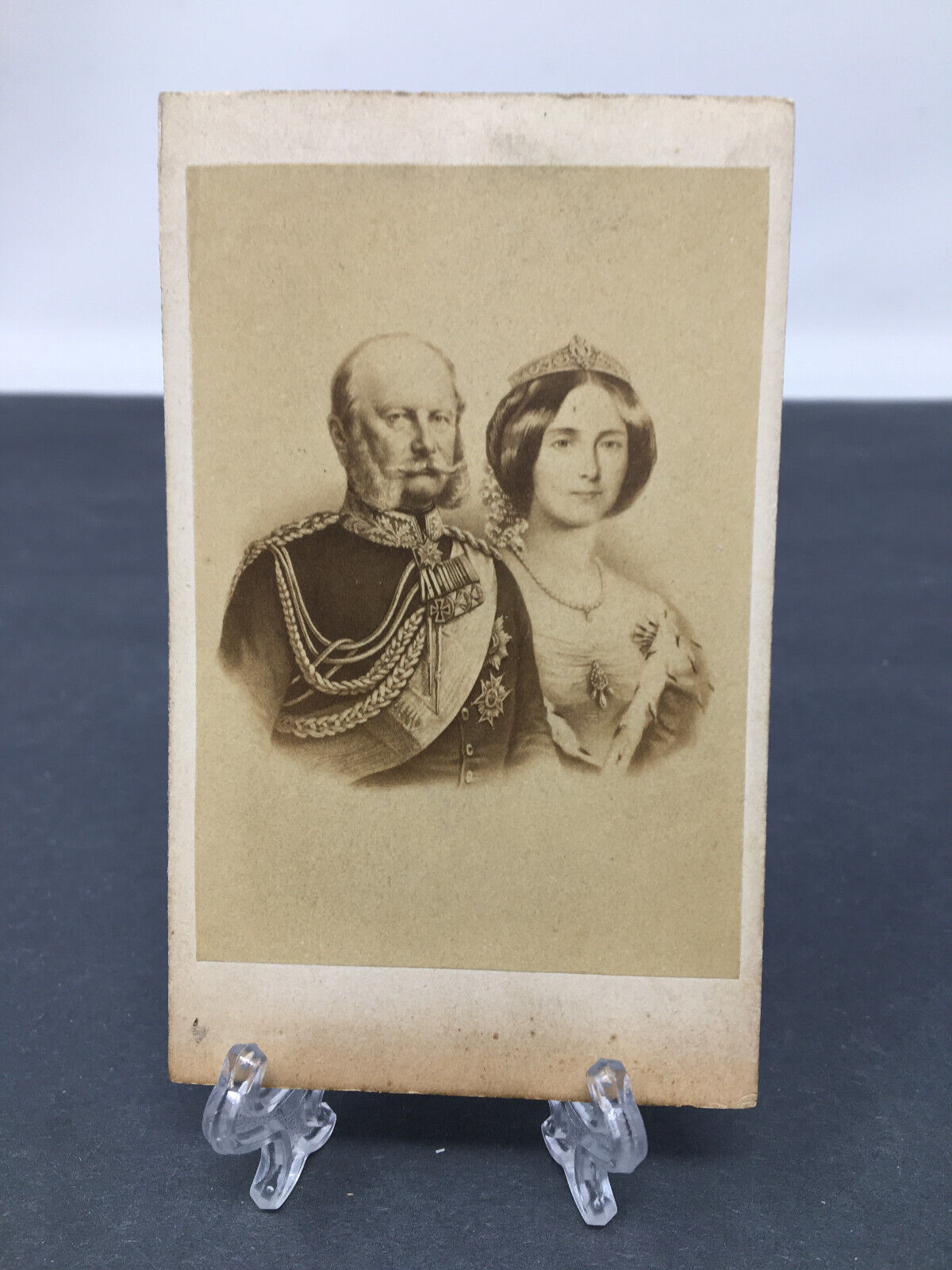 1870s King & Queen of Prussia  Germany Wilhelm I CDV Photograph