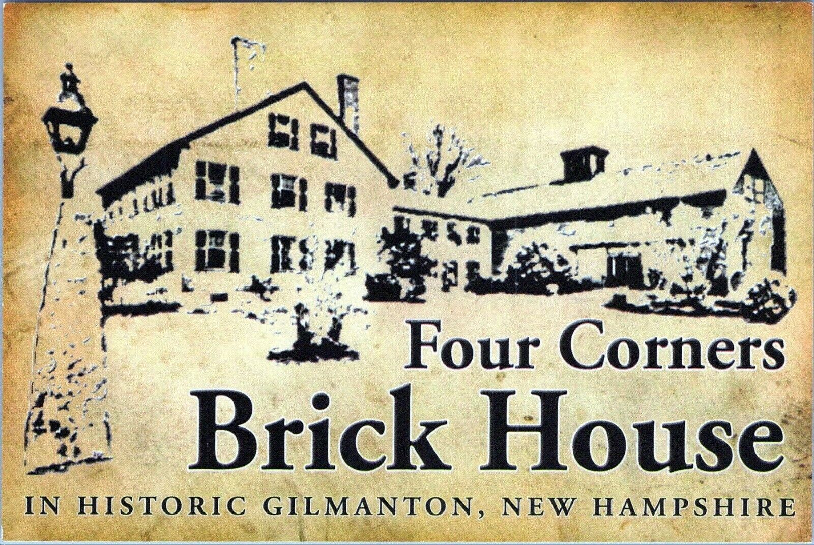 Four Corners Brick House Gilmanton New Hampshire Postcard Unposted