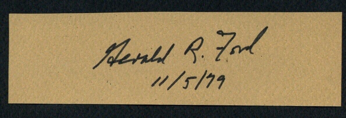 Gerald R. Ford Bold Authentic Signature And Date