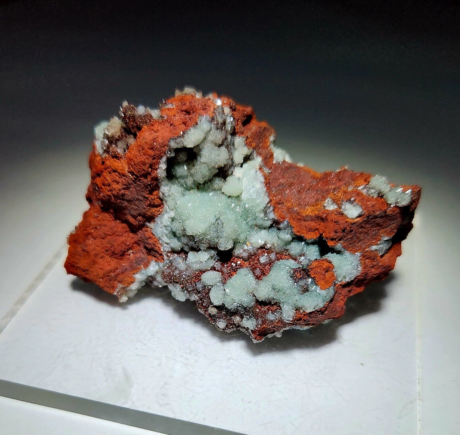 ***SWEET-360° Fluorescent Adamite var. Cuprian crystal, Ojuela mine Mexico***