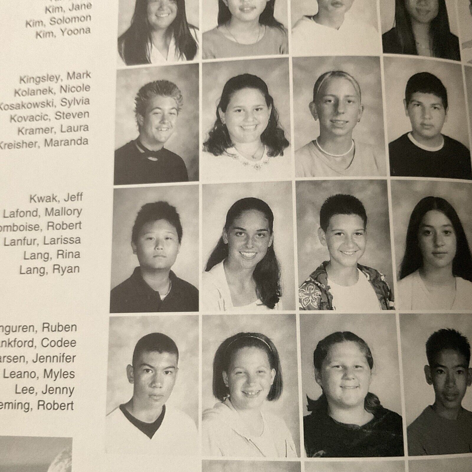 2001 MLB Robert LaFromboise Warren High School Yearbook. Downey, Ca.